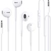 2 Pack Wired Headphones/Earbuds with Microphone,3.5mmWired Earbuds/Earphones in-Ear Headphones with Mic Built-in Volume Control Compatible with iPhone6/6S/Android/iPad Most 3.5mm Audio Devices2