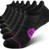 6 Pack Women's Ankle Running Socks Cushioned Low Cut Tab Athletic Socks