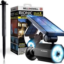 Bionic Spotlight Original LED Solar Outdoor Lights with Motion Sensor by Bell+Howell Super Bright Outdoor Solar Lights Waterproof Landscape Lighting for Yard, Garden Outdoor Lighting As Seen On TV