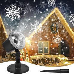 Christmas Projector Lights Outdoor, Weatherproof Snowflake Projector Lights Outdoor Indoor, Wider Lighting Range LED Christmas Snowfall Lights for Christmas Xmas Holiday Home Party Decoration