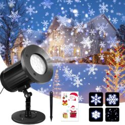 Christmas Projector Lights Outdoor,Christmas Lights Outdoor Projector,Weatherproof Led Christmas Light Projector Outdoor,Christmas Snowflake Lights Outdoor Indoor for Christmas Decoration
