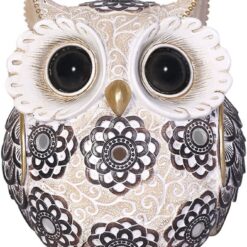 FAMICOZY Adorable Owl Figurine,Big Eyes Cute Owl Statue,Shelf Accents for Home Office Decor and Owl Lovers