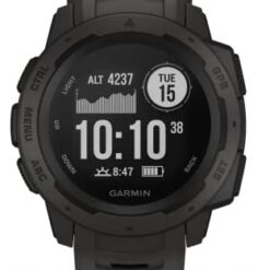 Garmin 010-02064-00 Instinct, Rugged Outdoor Watch with GPS, Features Glonass and Galileo, Heart Rate Monitoring and 3-Axis Compass, Graphite