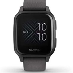 Garmin Venu Sq, GPS Smartwatch with Bright Touchscreen Display, Up to 6 Days of Battery Life, Slate Aluminum Bezel with Shadow Gray Case and Silicone Band, Slate Band