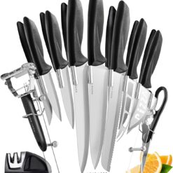 Home Hero Kitchen Knife Set - 17 piece Chef Knife Set with Stainless Steel Knives Set for Kitchen with Accessories