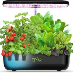 QYO Hydroponics Growing System, 12 Pods Indoor Herb Garden with 36W Full-Spectrum Grow Light, Pump System, Automatic Timer, 23.8'' Height Adjustable, Plants Germination Kit for Home Kitchen Gardening