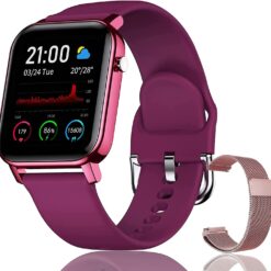 Smart Watches for Women, Smart Watch for Iphones Compatible, Android Smart Watches Women,1.4 Inches Full Touch Screen with Ip68 Waterproof Fitness Tracker With Heart Rate,Sleep Monitor, Purple