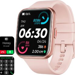 Smart Watches for Women[Call Receive/Dial] Fitness Watches for Women [Alexa Built-in]1.7'Touch Screen Fitness Tracker Heart Rate Blood Oxygen Sleep Monitor 60 Sports IP68 for iPhone Android Compatible