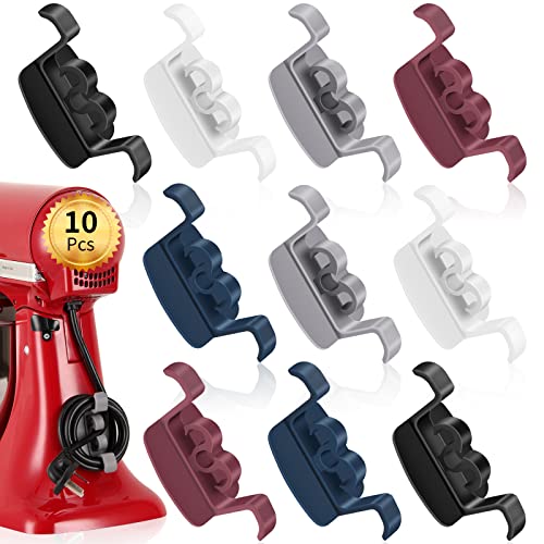 Cord Organizer for Appliances, 10 Pack Upgraded Cord Keeper, Appliance Cord Winder Cord Wrapper Cord Holder Organizer Stick On Mixer, Blender, Coffee-Maker, Toaster, Pressure-Cooker and Air-Fryer
