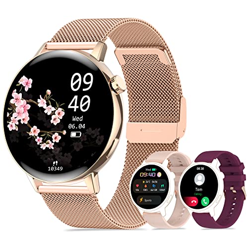 Iaret Smart Watch for Women, Dial Answer Calls Smartwatch for Android iOS Phones Waterproof Activity Fitness Tracker with 1.32" Full Touch Screen 20 Sports Modes Pedometer Heart Rate Sleep Monitor