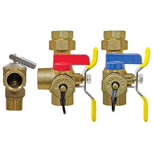 Webstone 44443WPR-LF 3/4" IPS Isolator EXP E2 Tankless Water Heater Service Valve Kit with Clean Brass Construction