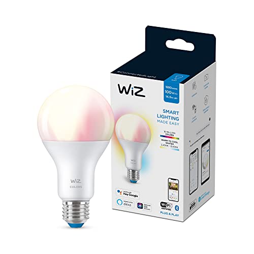WiZ Connected Color High Lumen 100W A21 Smart WiFi Light Bulb, 16 Million Colors, Compatible with Alexa and Google Home Assistant, No Hub Required, 1 Bulb