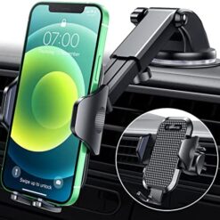 VANMASS [Upgraded] Car Phone Mount [Strong Suction & Military Sturdy] Cell Phone Holder Car Dashboard Windshield Air Vent, Handsfree Dash Stand Compatible with iPhone 14 13 12 11 Pro XS Max 8 Samsung