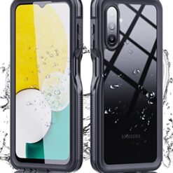 Samsung Galaxy A13 5G Waterproof Case with Built-in Screen Protector - Rugged Full Body Underwater Dustproof Shockproof Drop Proof Protective Cover for Samsung Galaxy A13 5G (Black)