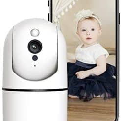 Eazieplus Indoor Camera, 1080P Pet Camera with Motion and Sound Detection, Pan/Tilt/Zoom WiFi Camera with Night Vision, 2-Way Audio & Cloud Services for Baby Monitor Home Security Camera