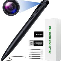 64GB Spy Camera Hidden Camera Pen Full HD 1080P Mini Spy Pen Camera Camcorder with Photo Taking,Nanny Cam Hidden Camera, Small Hidden Camera with Motion Detection for Business Meeting [2022 Version]