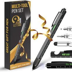 Gifts for Men, Stocking Stuffers for Men, Multitool Pen Set 9 in1, Christmas Gifts for Men Who Have Everything, Dad Gifts from Daughter Cool Gadgets for Men, Boyfriend, Father, Husband, Tools for Men