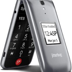 Jitterbug 4043S5RRY Flip Easy-to-Use 4G Prepaid Cell Phone Graphite