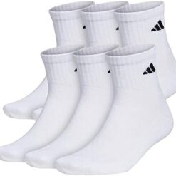 adidas Mens Athletic Cushioned Quarter Socks (6-pair)