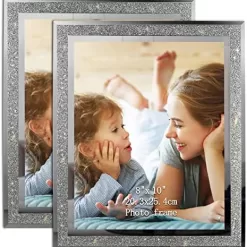 Calenzana 8x10 Picture Frame Sparkle Glass Photo Frames for Tabletop, 8 x 10 inch, 2 Pack
