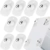 Self Adhesive Caster Wheels Mini Swivel Wheels Stainless Steel Paste Universal Wheel 360 Degree Rotation Sticky Pulley for Bins Bottom Storage Box Furniture Trash Can (8 Pieces,White)
