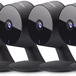 LaView Security Cameras 4pcs, Home Security Camera Indoor 1080P, Wi-Fi Cameras Wired for Pet, Motion Detection, Two-Way Audio, Night Vision, Phone App, Works with Alexa, iOS & Android & Web Access