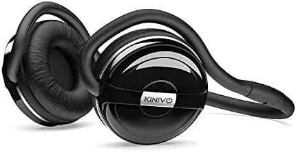 Kinivo BTH240 Bluetooth Headphones (Black, On-Ear, Wireless Music, Hands-Free Calling, Built-in Mic, Foldable, Memory Form Earpads, Travel Bag)