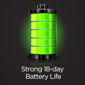 18-Day Battery Life