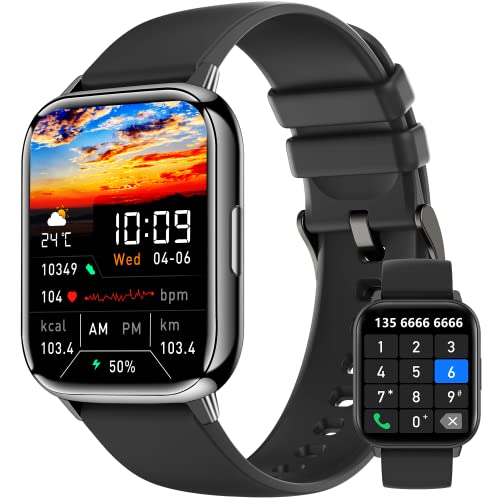 Smart Watch (Answer/Dial Call), 1.91" Full Touch Smart Watch for Android iOS Phones with Heart Rate & Sleep Monitor,Multi-Sport Modes, Blood Oxygen, Voice Assistant,Fitness Smart Watch for Women Men