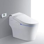 WOODBRIDGE B-0960S 1.28 GPF Single Flush Toilet with Intelligent Smart Bidet Seat and Wireless Remote Control, Chair Height, Auto Flush, Auto Open & Auto Close