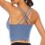 Womens Sports Bra Top Workout Tank Tops Longline Sports Bra with Removable Padded Medium Support Yoga Bras Gym Running Top