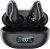 Ertuly Wireless Ear Clip Bone Conduction Earbuds Open Headphones Bluetooth for Android iPhone, Sport with Earhooks Up to 16 Hours Playtime Waterproof Outer Headphones, Black,