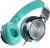 Artix CL750 Wired Headphones with Microphone and Volume Control, On Ear Stereo Noise Isolating Head Phones Corded with Adjustable, Foldable Headband for Computer, Laptop & Cell Phone (Turquoise/Gray)