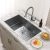 Kitchen Sink, MENSARJOR 32” x 19” Undermount Single Bowl 16 Gauge Stainless Steel Kitchen Sink with accessories