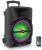 Wireless Portable PA Speaker System -1200W High Powered Bluetooth Compatible Indoor and Outdoor DJ Sound Stereo Loudspeaker wITH USB MP3 AUX 3.5mm Input, Flashing Party Light & FM Radio -PPHP1544B